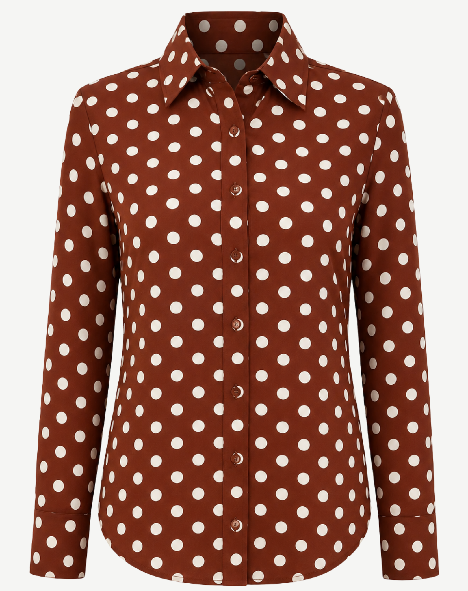 Russett Brown Polka Dot Shirt Corfu Jeans