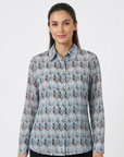 Grey Patterned Long Sleeve Shirt Corfu Jeans