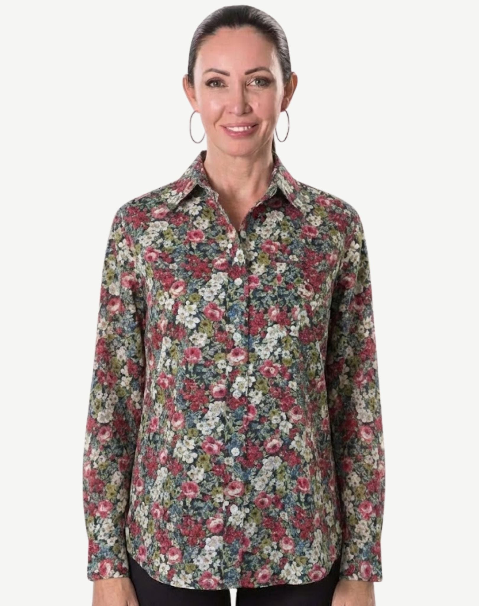 Cranberry Floral Long Sleeve Shirt Corfu Jeans