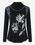 Silver Foil Turtleneck Corfu Jeans
