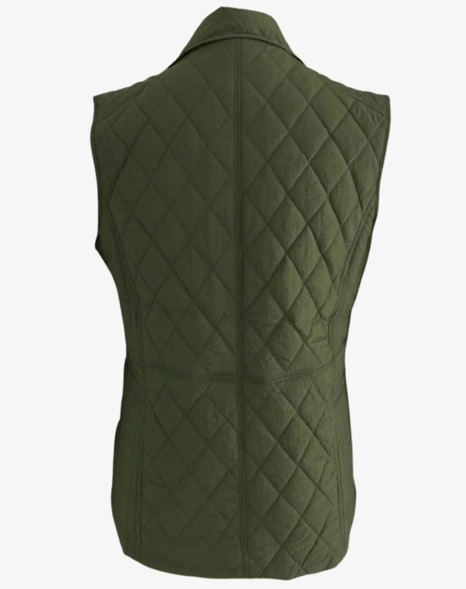 Olive Green Quilted Winter Vest Corfu Jeans