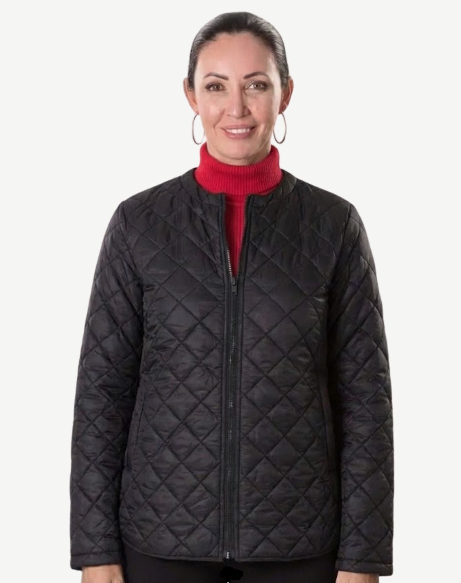 W2167658 Black Quilted Jacket Corfu Jeans