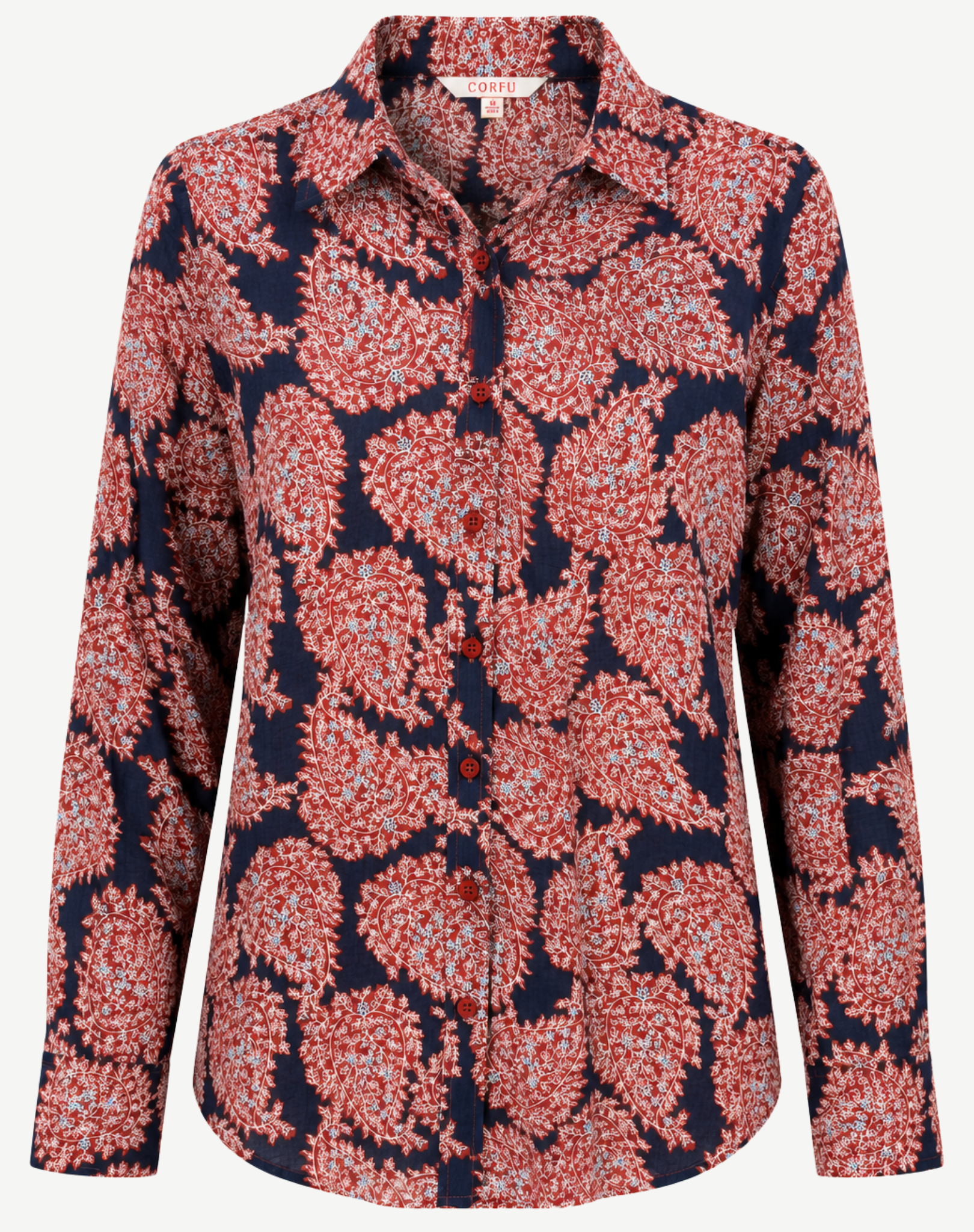 Winter Leaves Long Sleeve Shirt Corfu Jeans