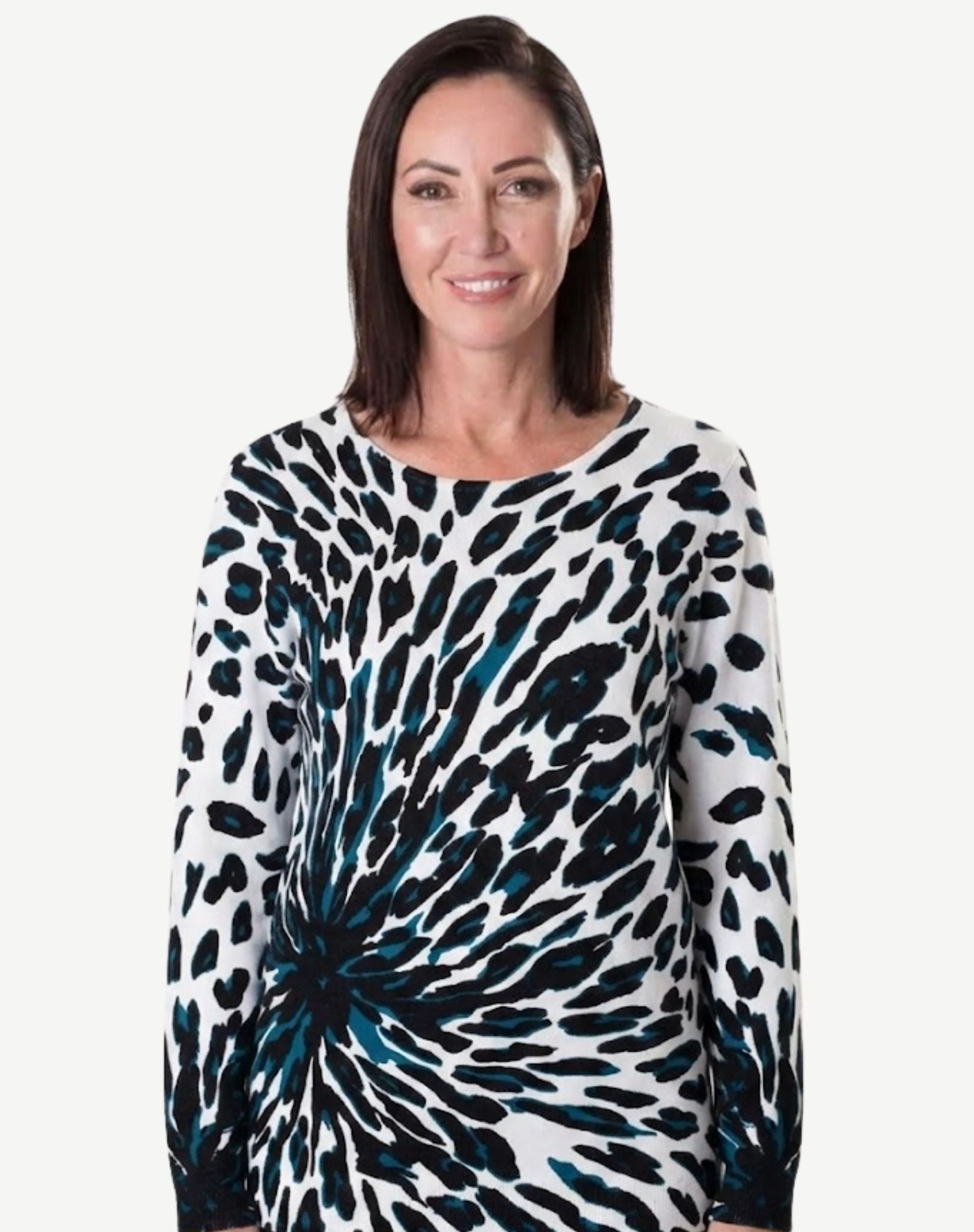 Iris Patterned Printed Knit Corfu Jeans