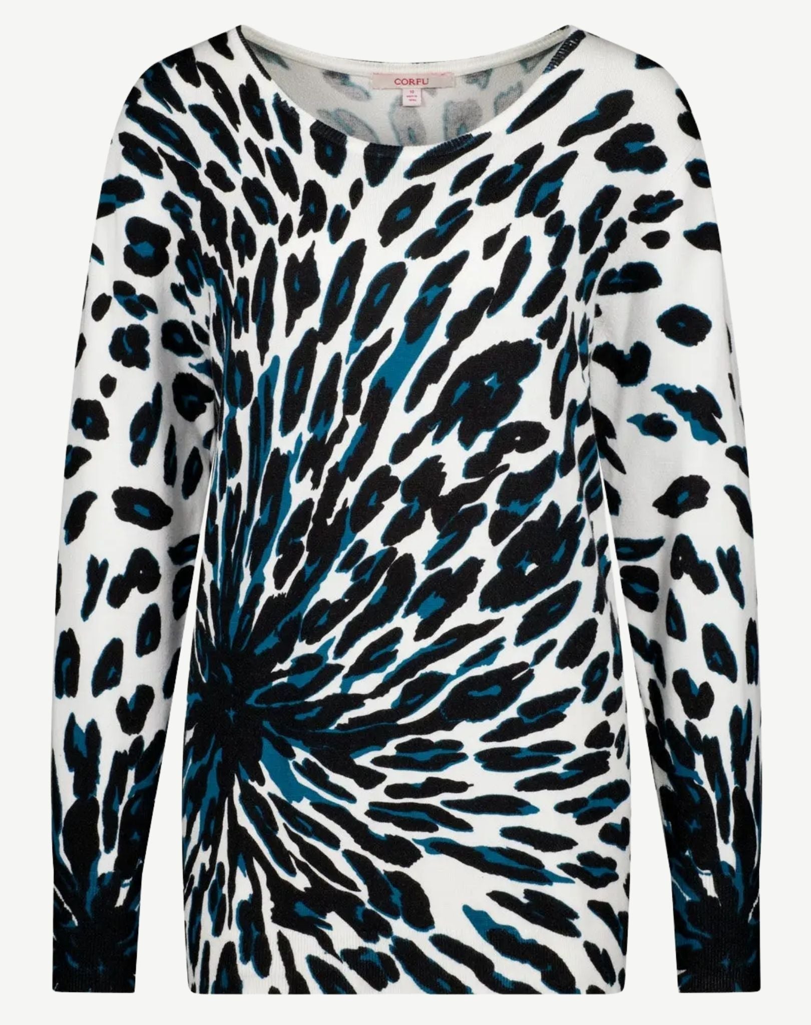 Iris Patterned Printed Knit Corfu Jeans