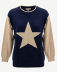 W23492254 Navy Oatmeal Silver Star Jum[er Corfu Jeans