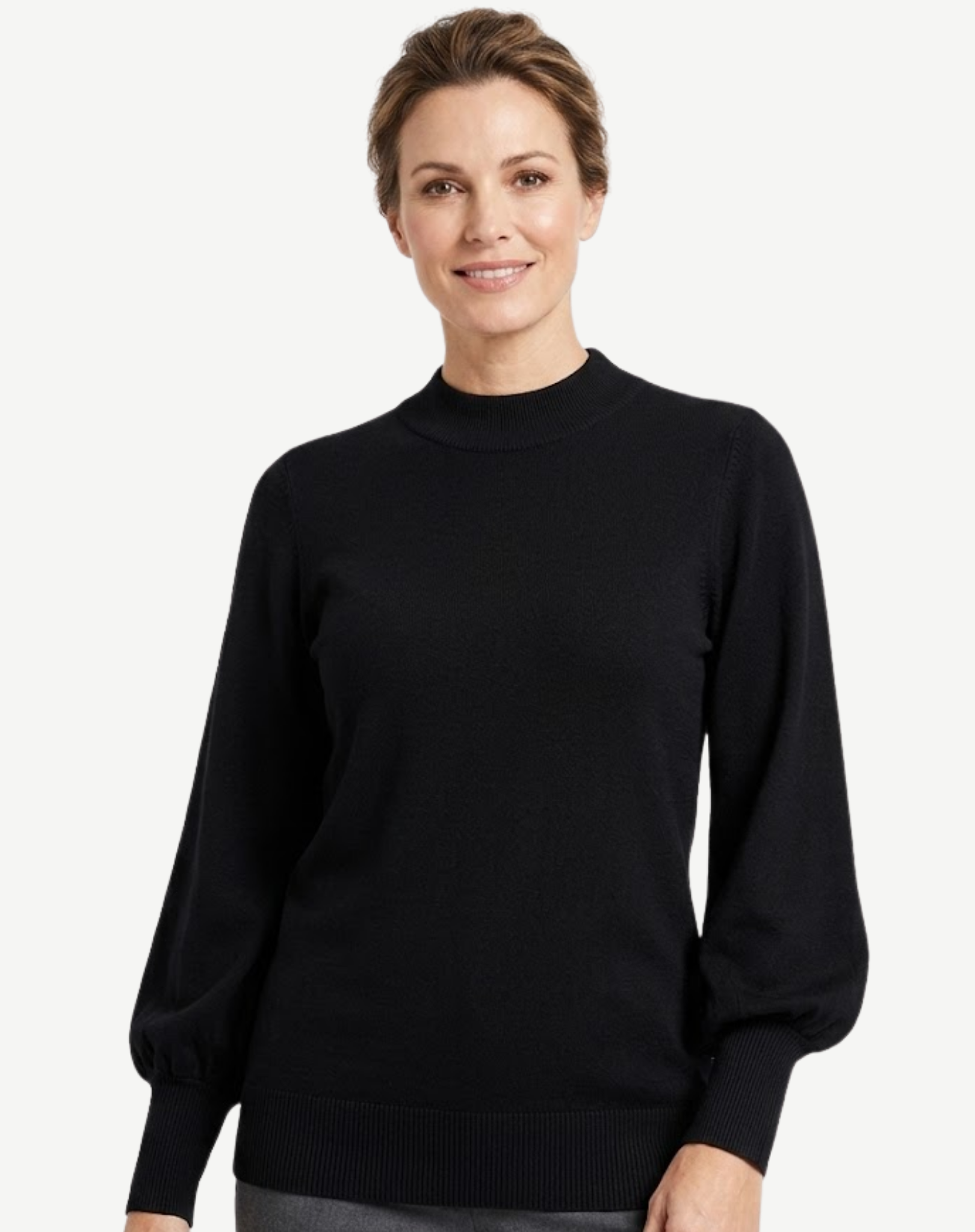 W2449226 BLACK PLAIN JERSEY KNIT Corfu Jeans