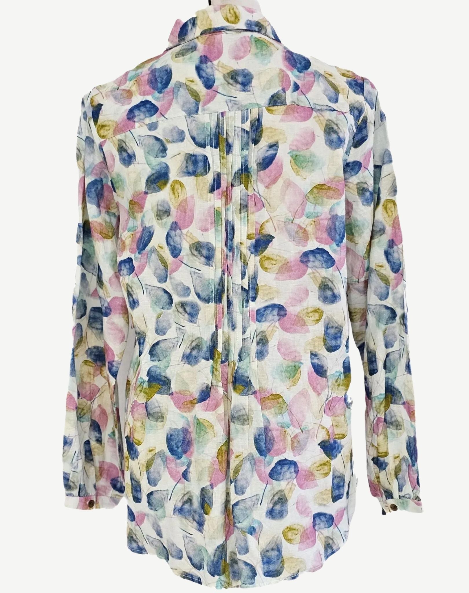 WINTER LEAVES PRINTED LINEN COTTON Corfu Jeans