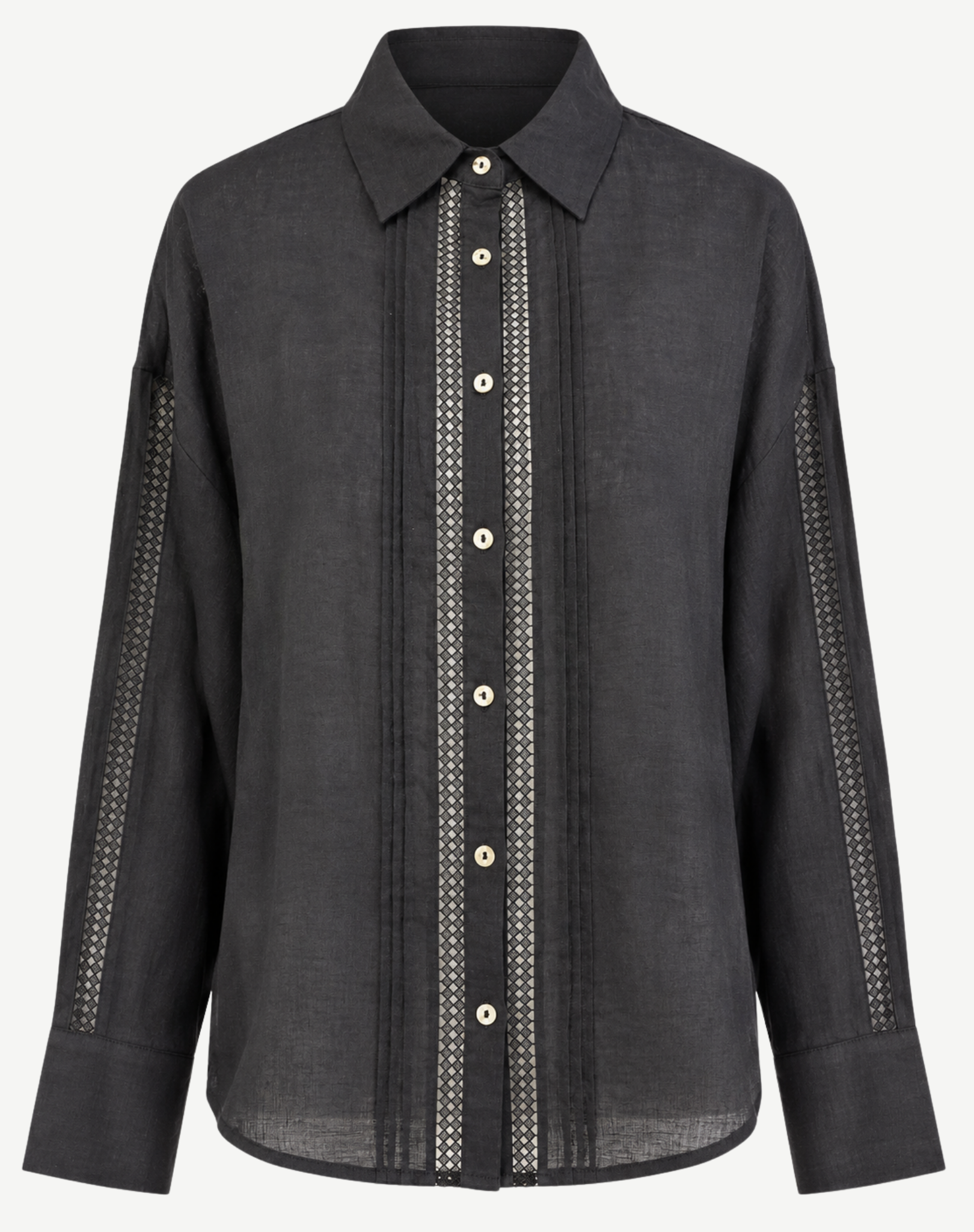 Black Winter Linen Shirt Corfu Jeans
