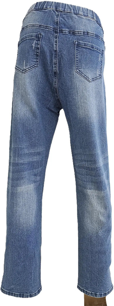 W2412328 DISTRESSED WASH STRETCH DENIM JEANS Corfu Jeans