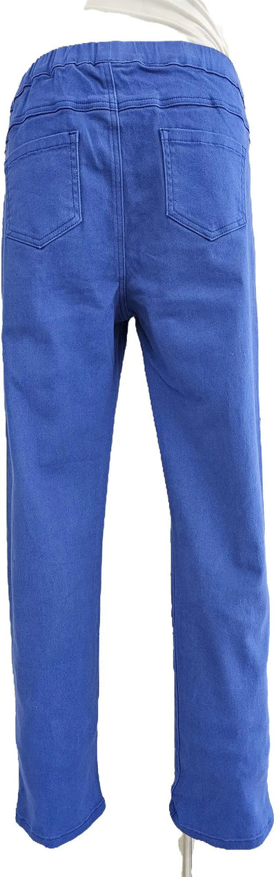 W2412328 PORT BLUE COLOURED DENIM TWILL PANTS Corfu Jeans