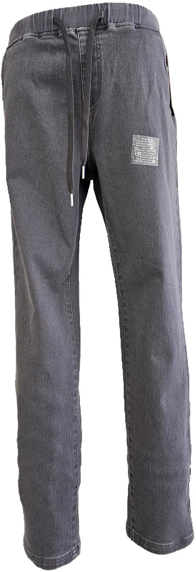 W2412329 GREY COLOURED MICRO KNIT STRETCH DENIM PANTS Corfu Jeans