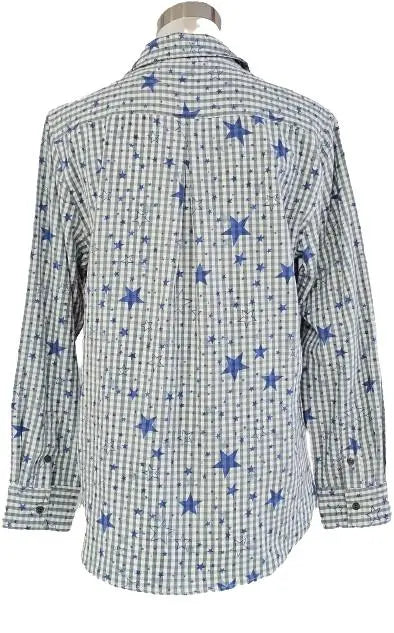 W2426410 MISTY JADE COTTON PRINT SHIRT Corfu Jeans