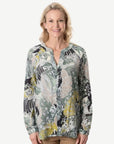 DELIGHTFUL SOFT PRINT LONG SLEEVE BLOUSE Corfu Jeans