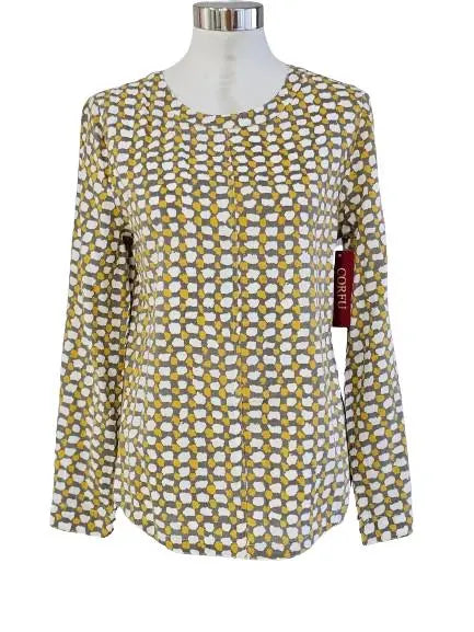 W2426516 HONEY COTTON RICH PRINT TOP Corfu Jeans