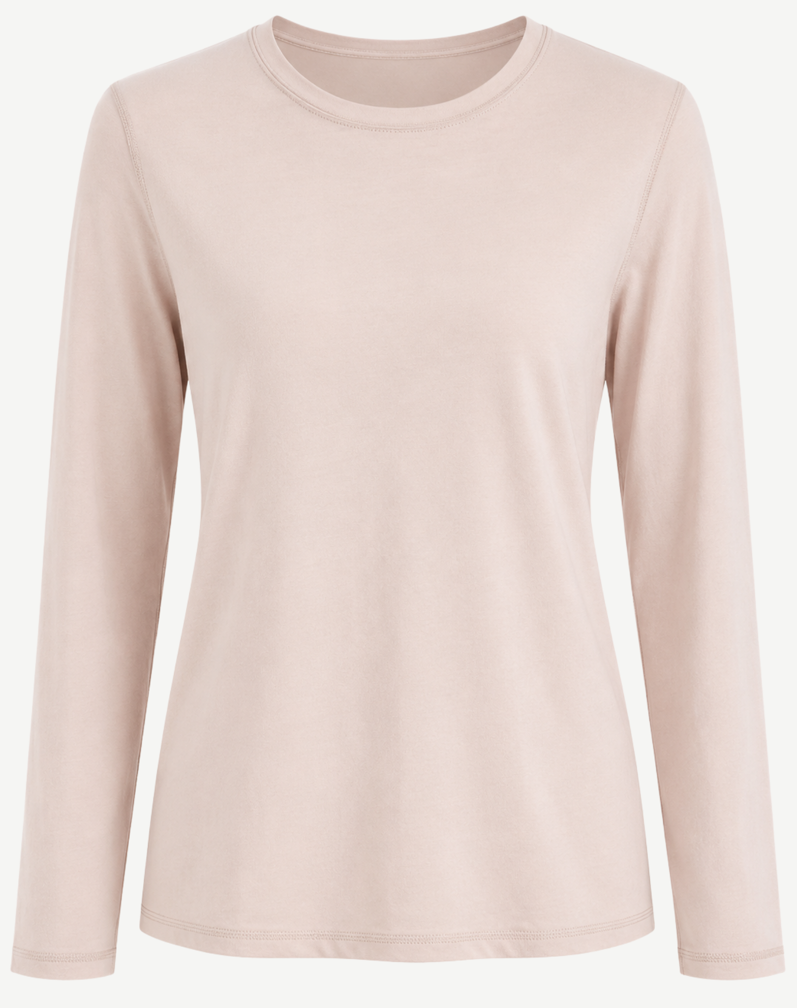 Essential Cotton Long Sleeve Tee - Blush Corfu Jeans