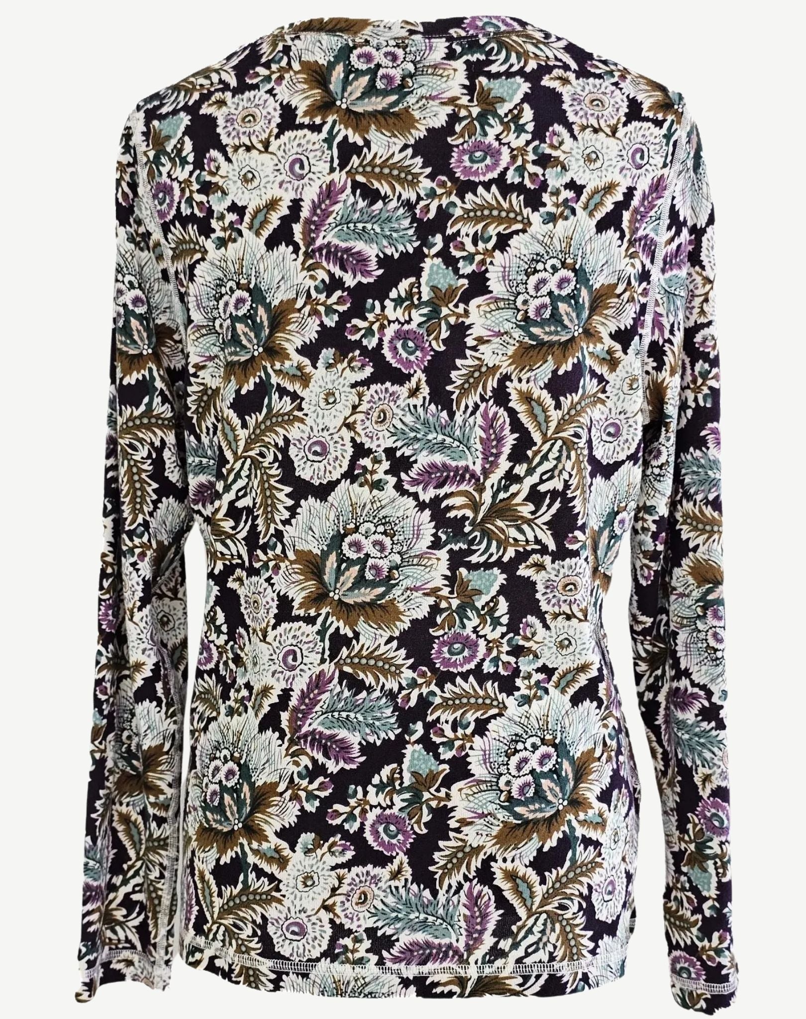 SCOTTISH VIOLET SOFT BRUSHED LONG SLEEVE KNIT TOP Corfu Jeans