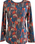 W2438541 AUTUMN PALETTE PRINTED SOFT KNIT Corfu Jeans