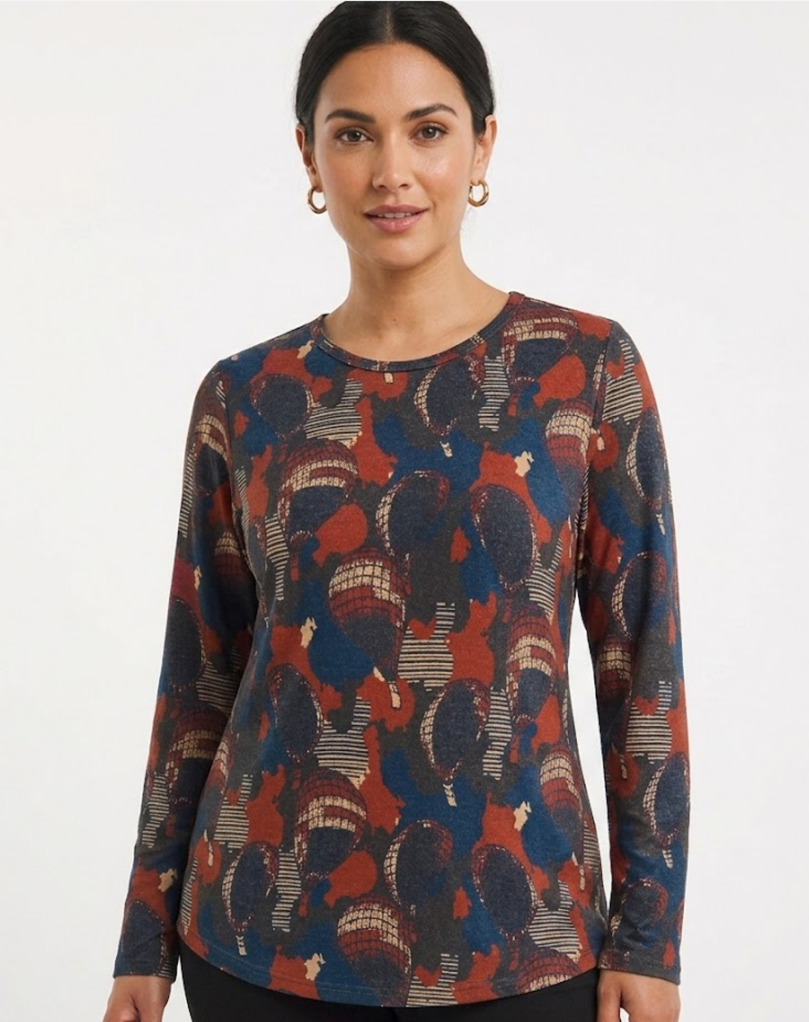 Autumn Palette Long Sleeve Knit Top Corfu Jeans