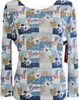 W2438580 WINTER THAW PAPER PRINT KNIT Corfu Jeans