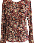 W2438586 AMBER PAISLEY SOFT BRUSHED KNIT Corfu Jeans