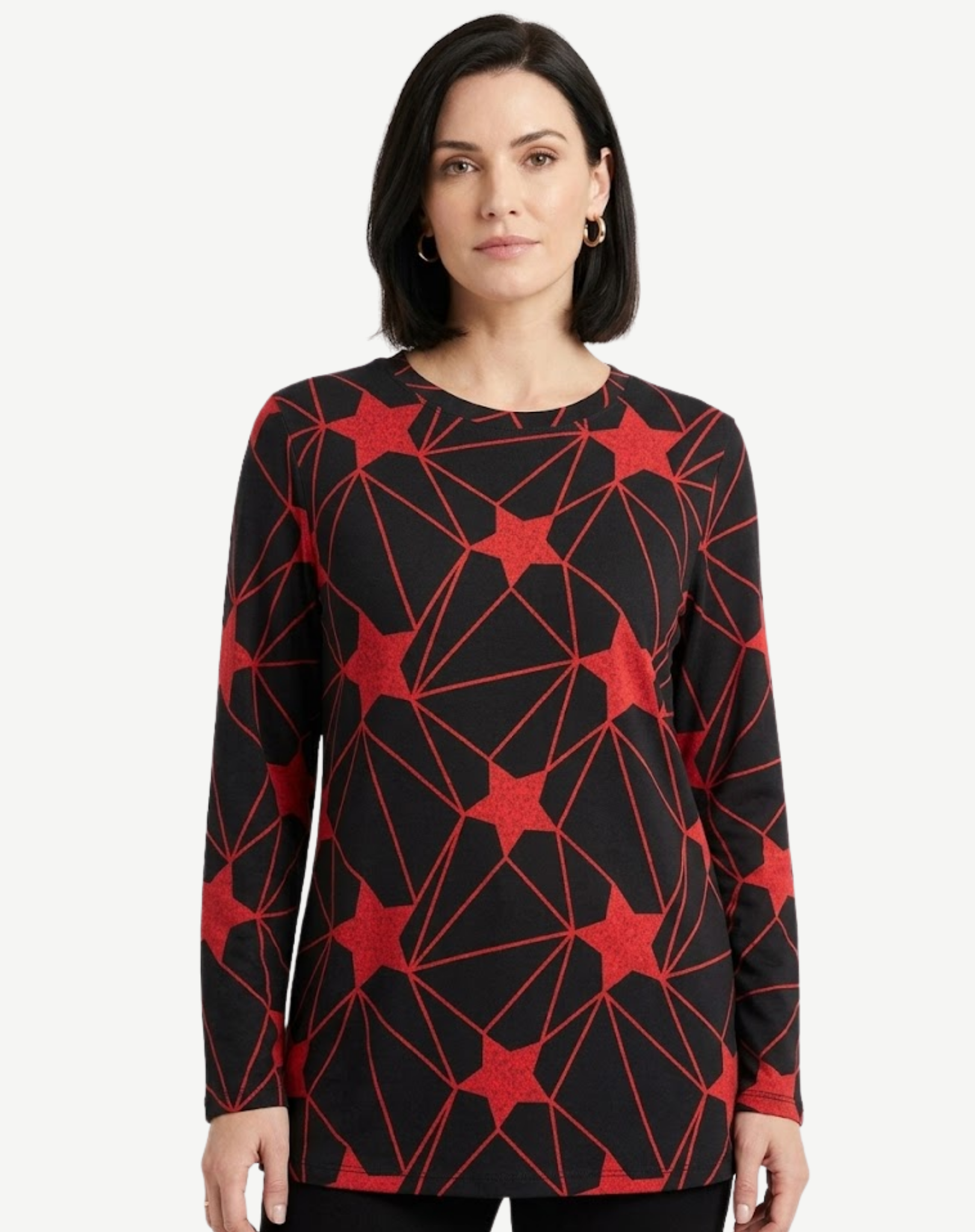 Fractured Star Long Sleeve Knit Top Corfu Jeans