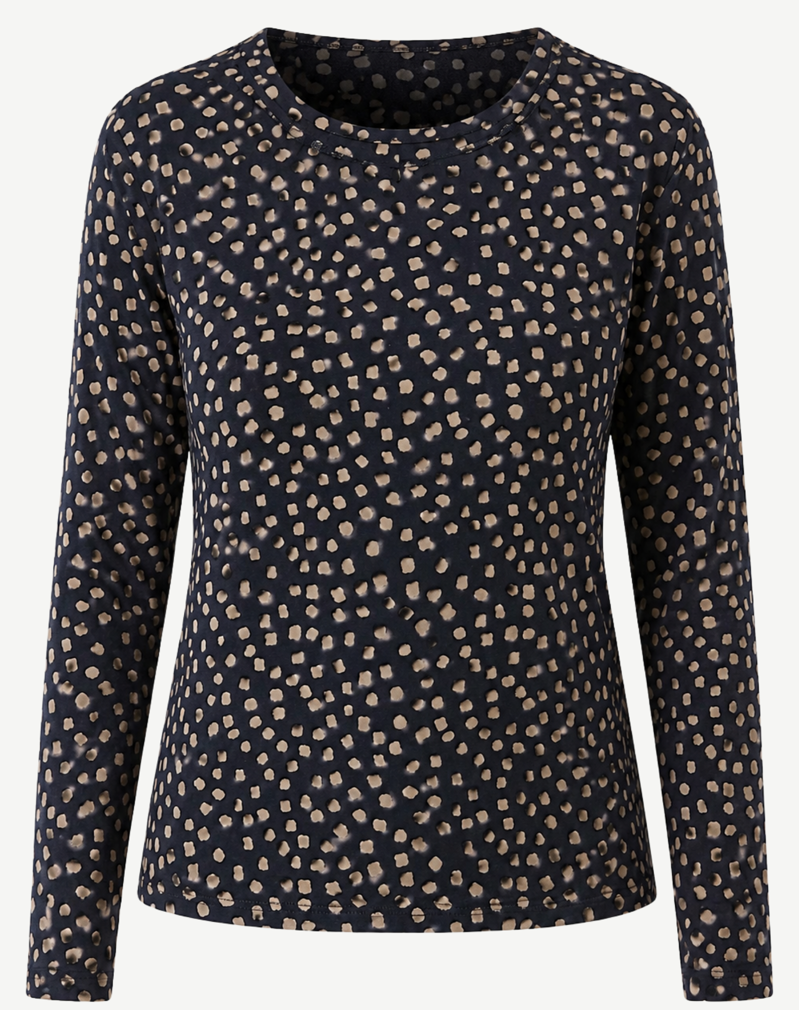 Navy Sand Knit Long Sleeve Top Corfu Jeans
