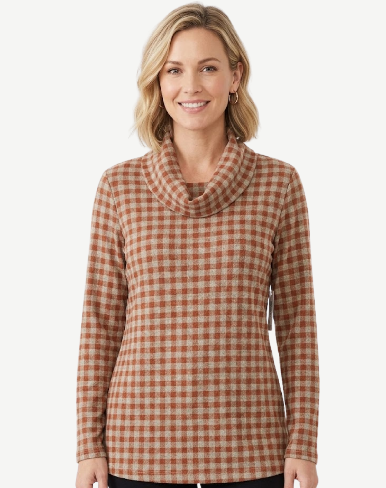 Cedar Check Long Sleeve Knit Turtleneck Corfu Jeans