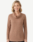 Cedar Check Long Sleeve Knit Turtleneck Corfu Jeans