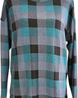 W2438717 TEAL PAPER PRINT KNIT Corfu Jeans
