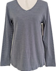 W2438718 TURKISH BLUE STRIPED KNIT Corfu Jeans
