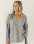 W2449167 SILVER PEARL MOHAIR LOOK YARN KNIT Corfu Jeans