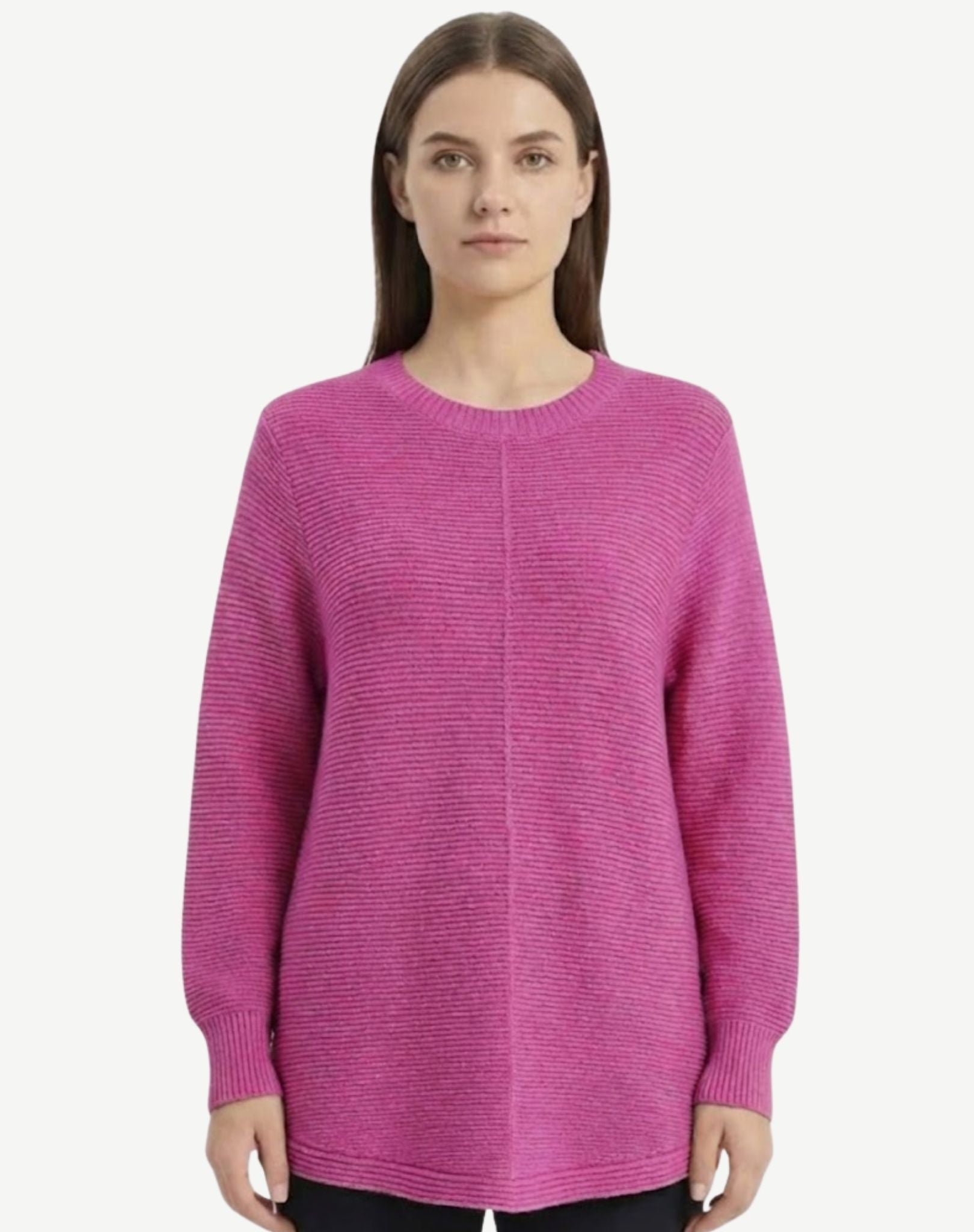MAGENTA SOFT KNIT LONG SLEEVE JUMPER Corfu Jeans