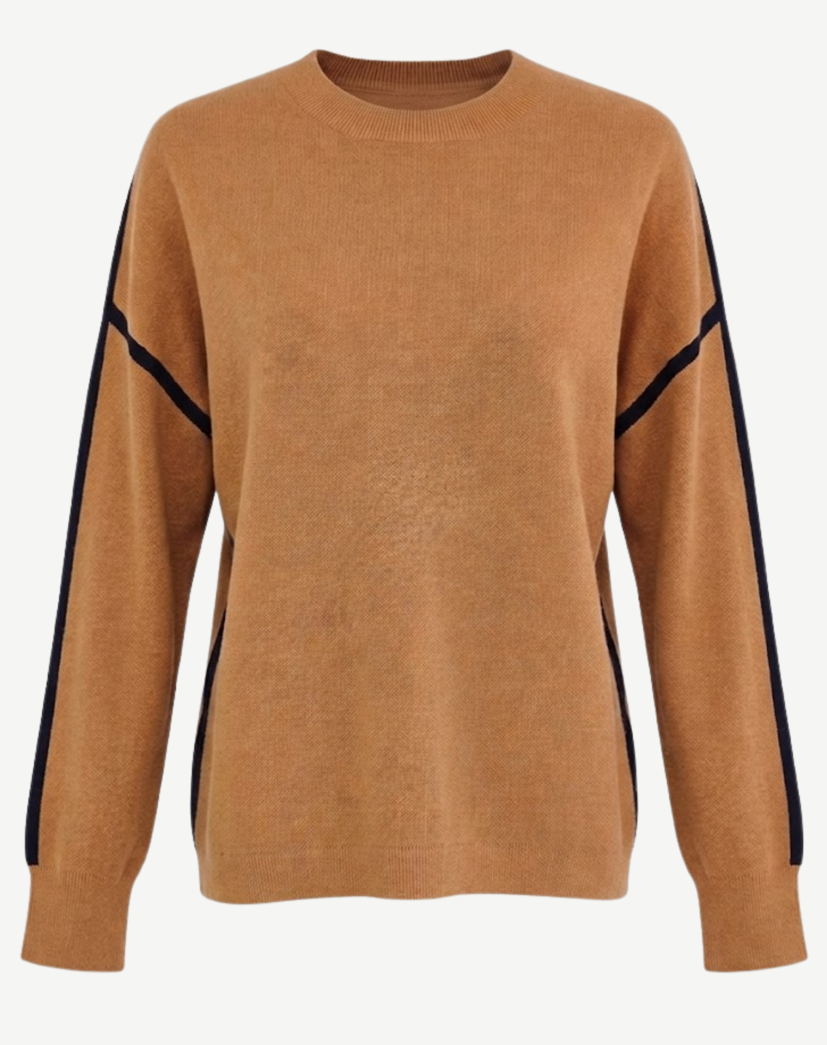 Toffee Navy Plain Jersey Knit Sweater Corfu Jeans