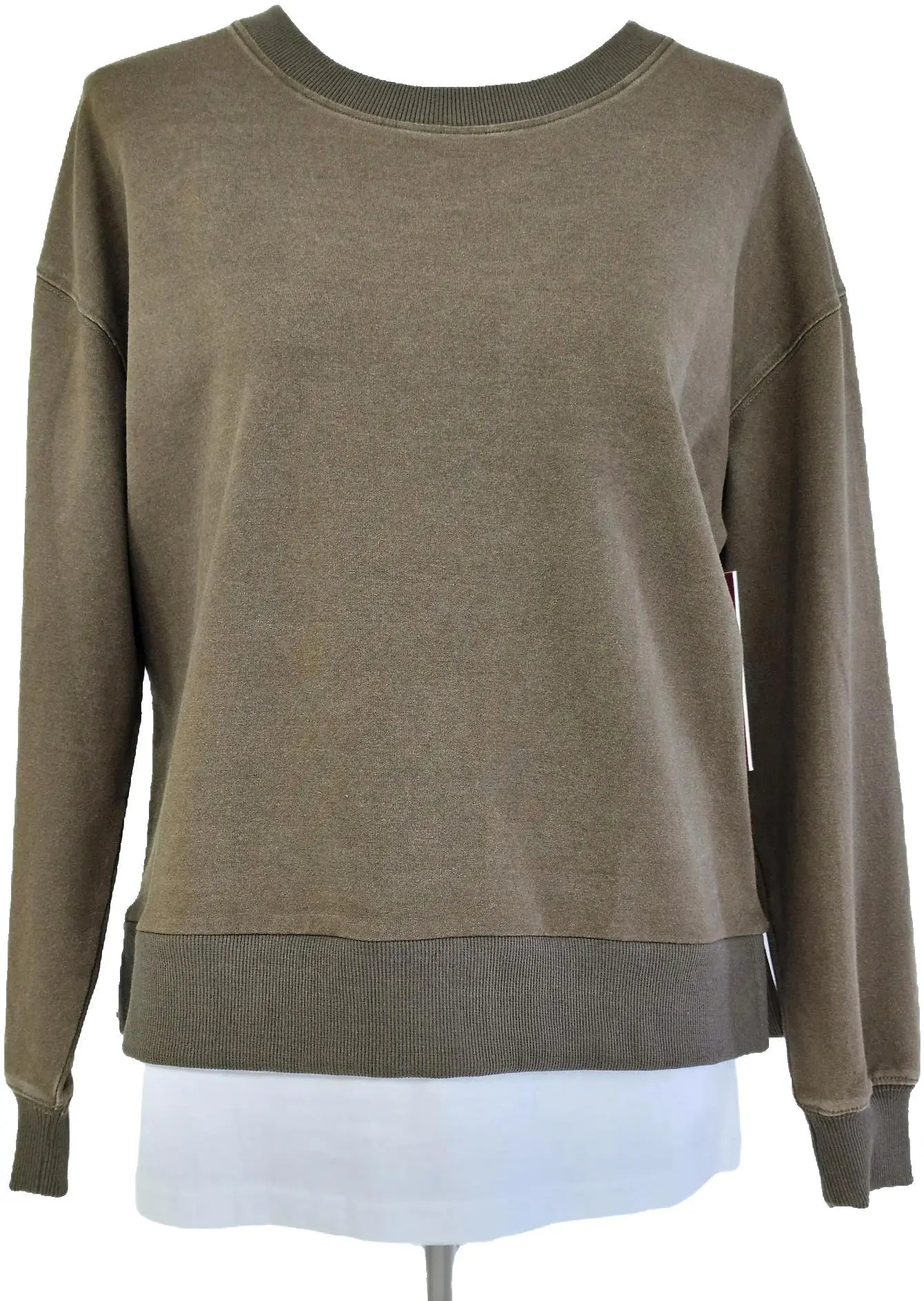 W2458701 OLIVE COTTON KNIT TOP Corfu Jeans