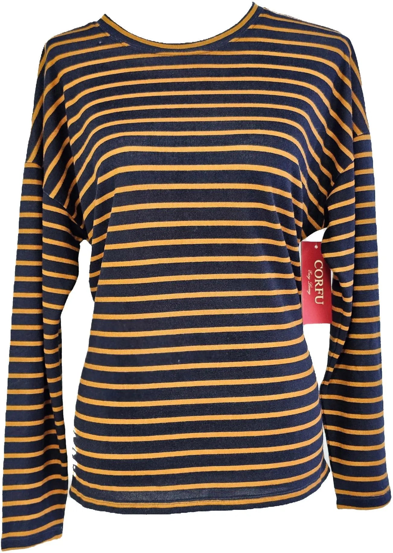 W2458717 HONEY STRIPE SOFT BRUSHED KNIT TOP Corfu Jeans