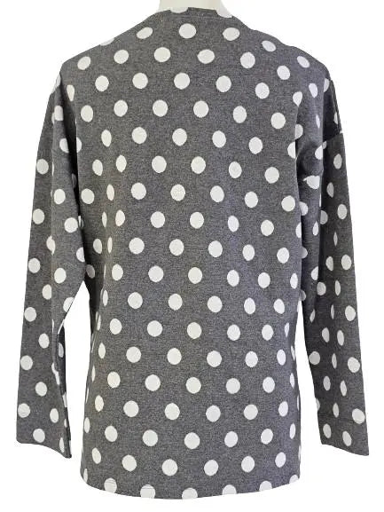 W2458717 SMOKE GREY LARGE SPOT TOP Corfu Jeans