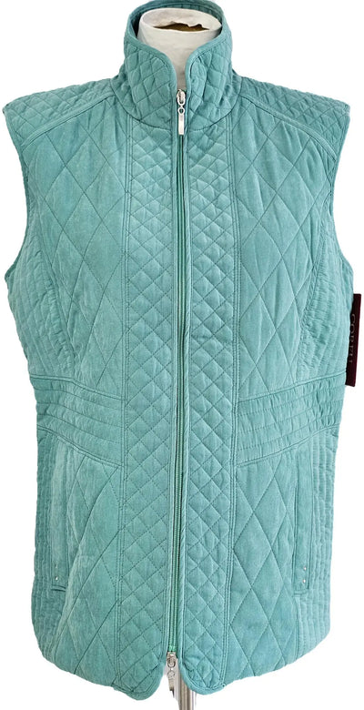 W2467637 NEW TEAL POLY NYLON VEST Corfu Jeans