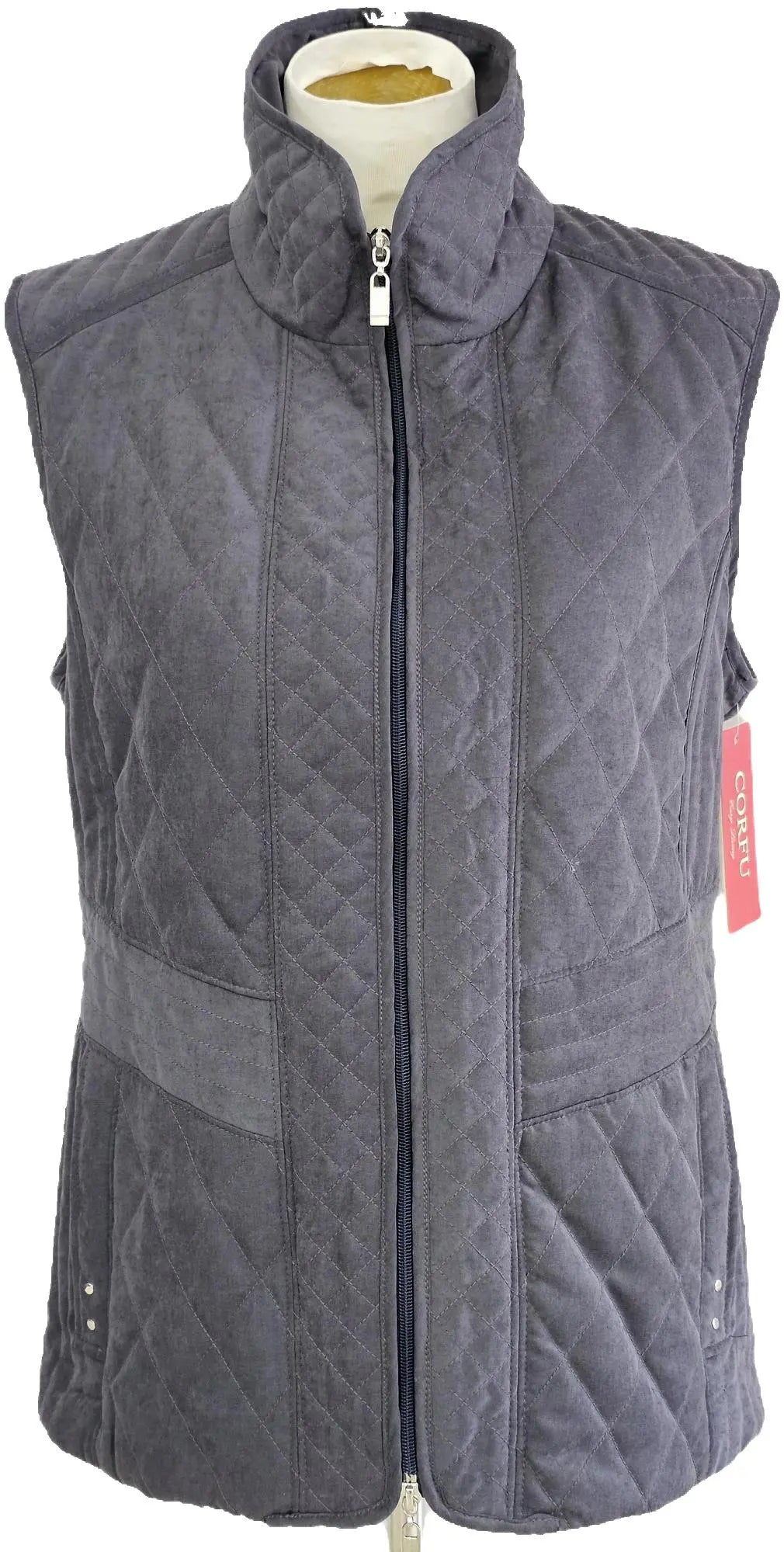 W2467637 ULTIMATE GREY POLY NYLON VEST Corfu Jeans