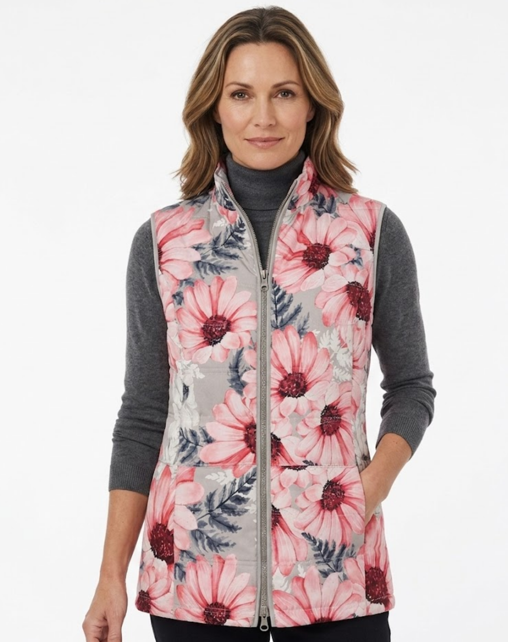 Frost Floral Printed Vest Corfu Jeans