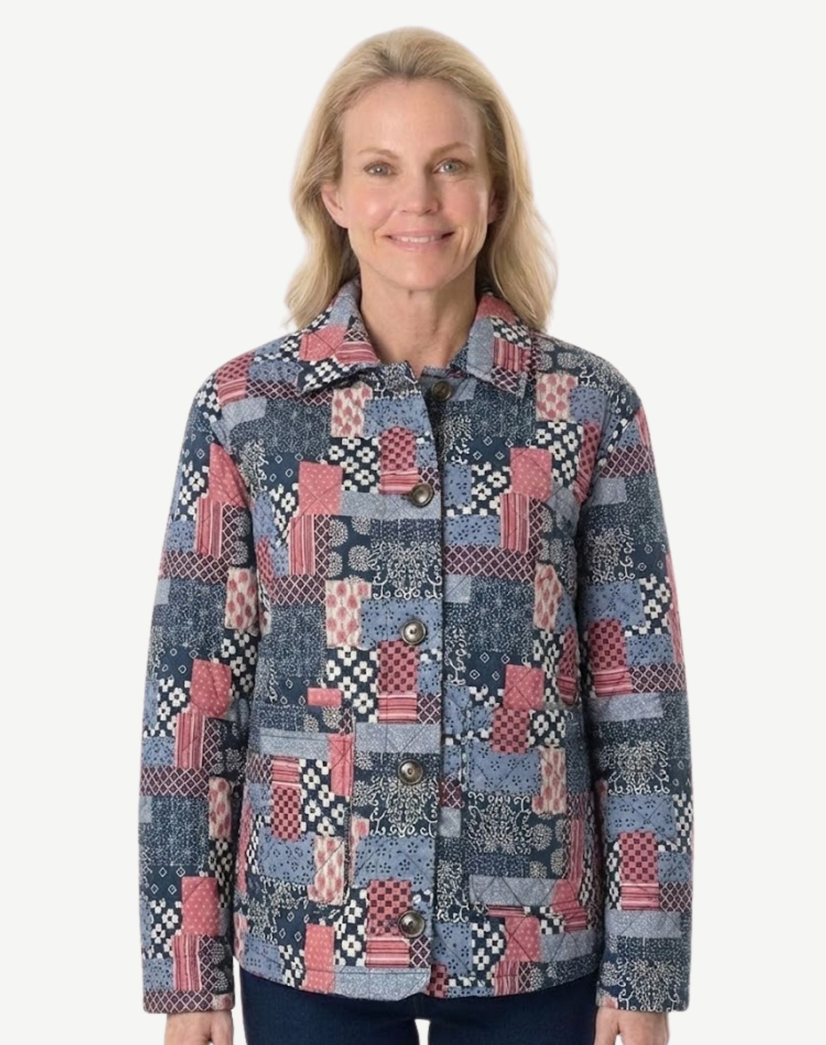Teal Patchwork Quilted Jacket Corfu Jeans