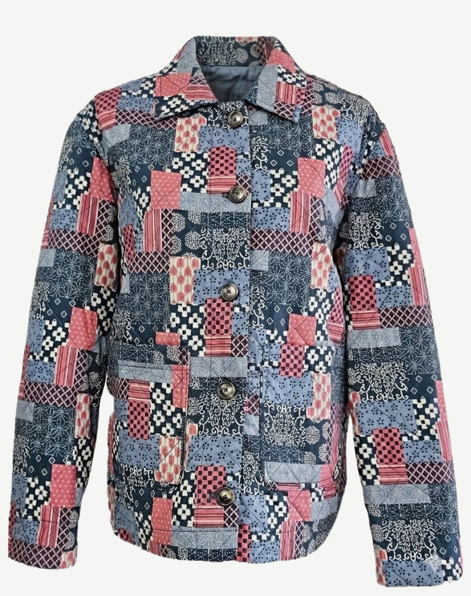 Teal Patchwork Quilted Jacket Corfu Jeans