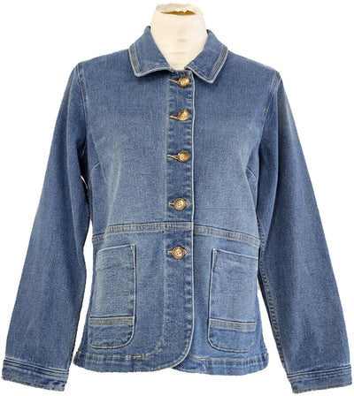 W2467670 MID BLUE STRETCH DENIM JACKET Corfu Jeans