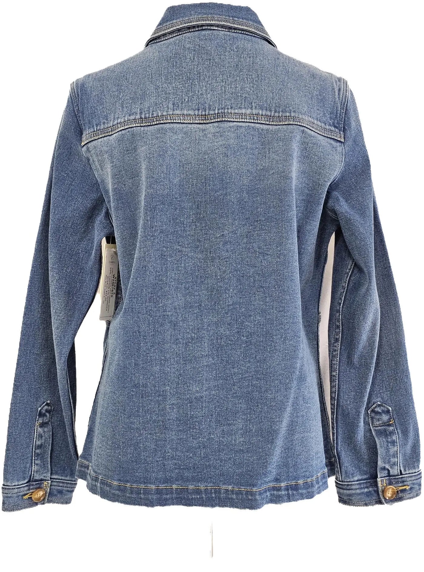 W2467670 MID BLUE STRETCH DENIM JACKET Corfu Jeans