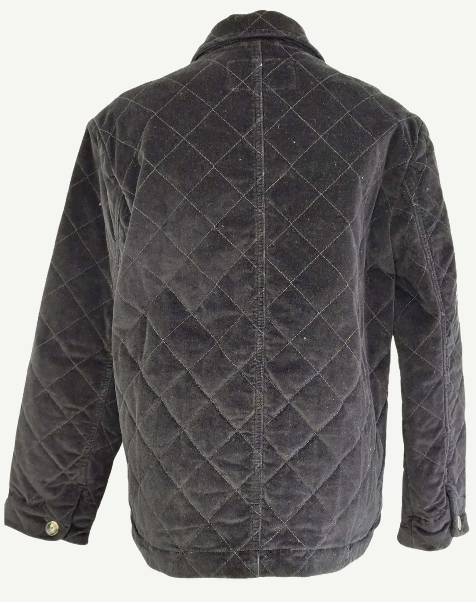 Black Stretch Cord  Quilted Jacket Corfu Jeans