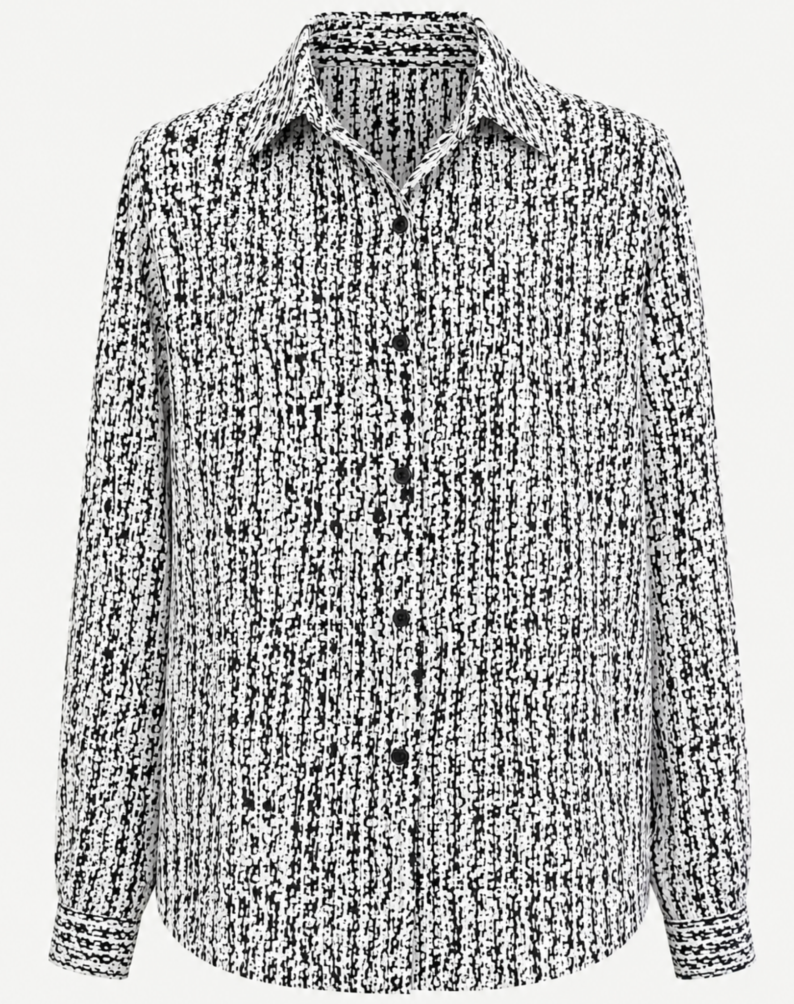 Black Printed Soft Dressing Shirt Corfu Jeans