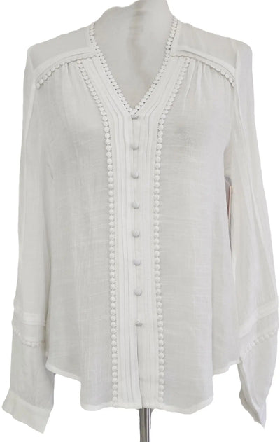 W2476520 Ivory Crepe Georgette Shirt Corfu Jeans