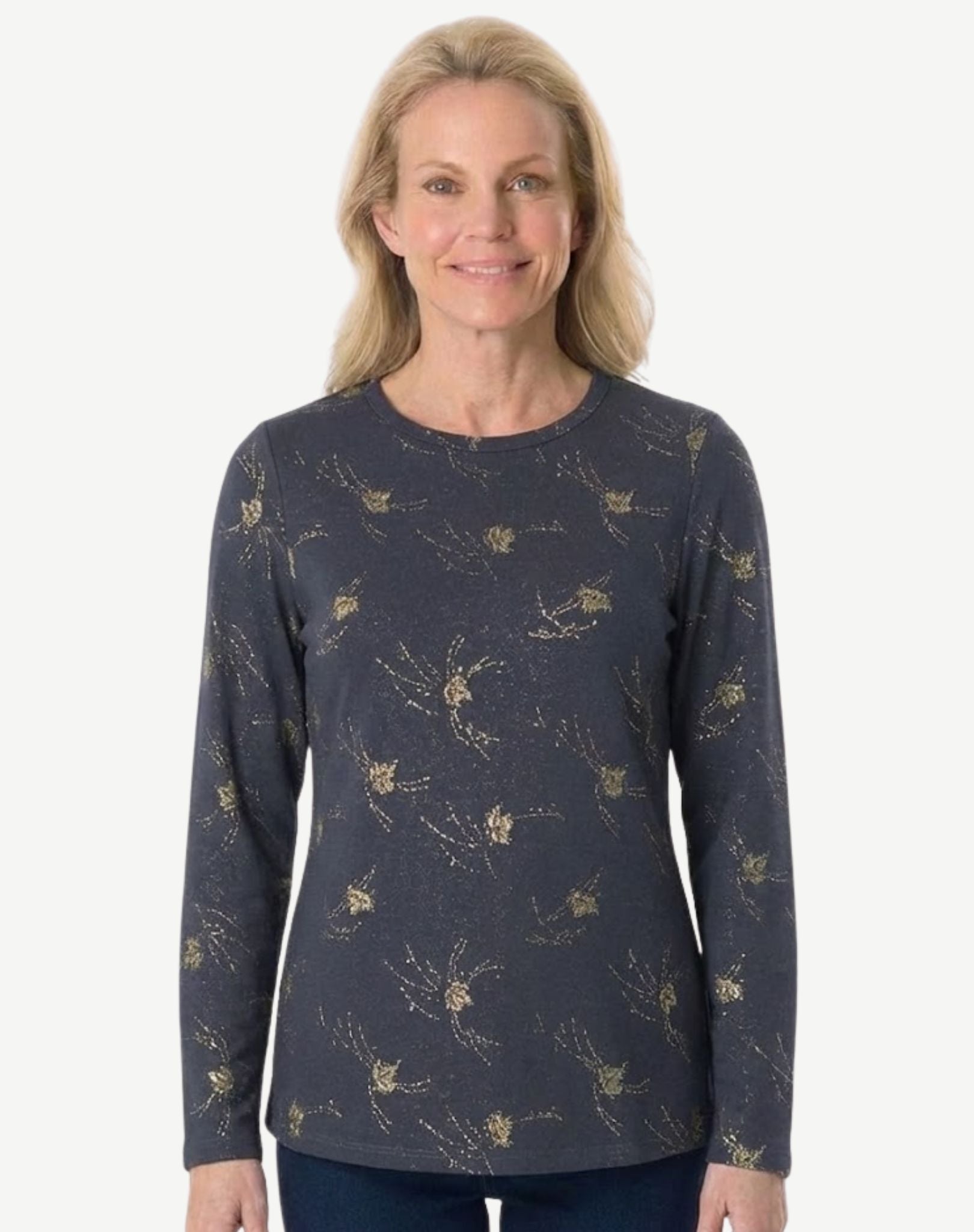 Ink Gold Cashmere Touch Knit Top Corfu Jeans