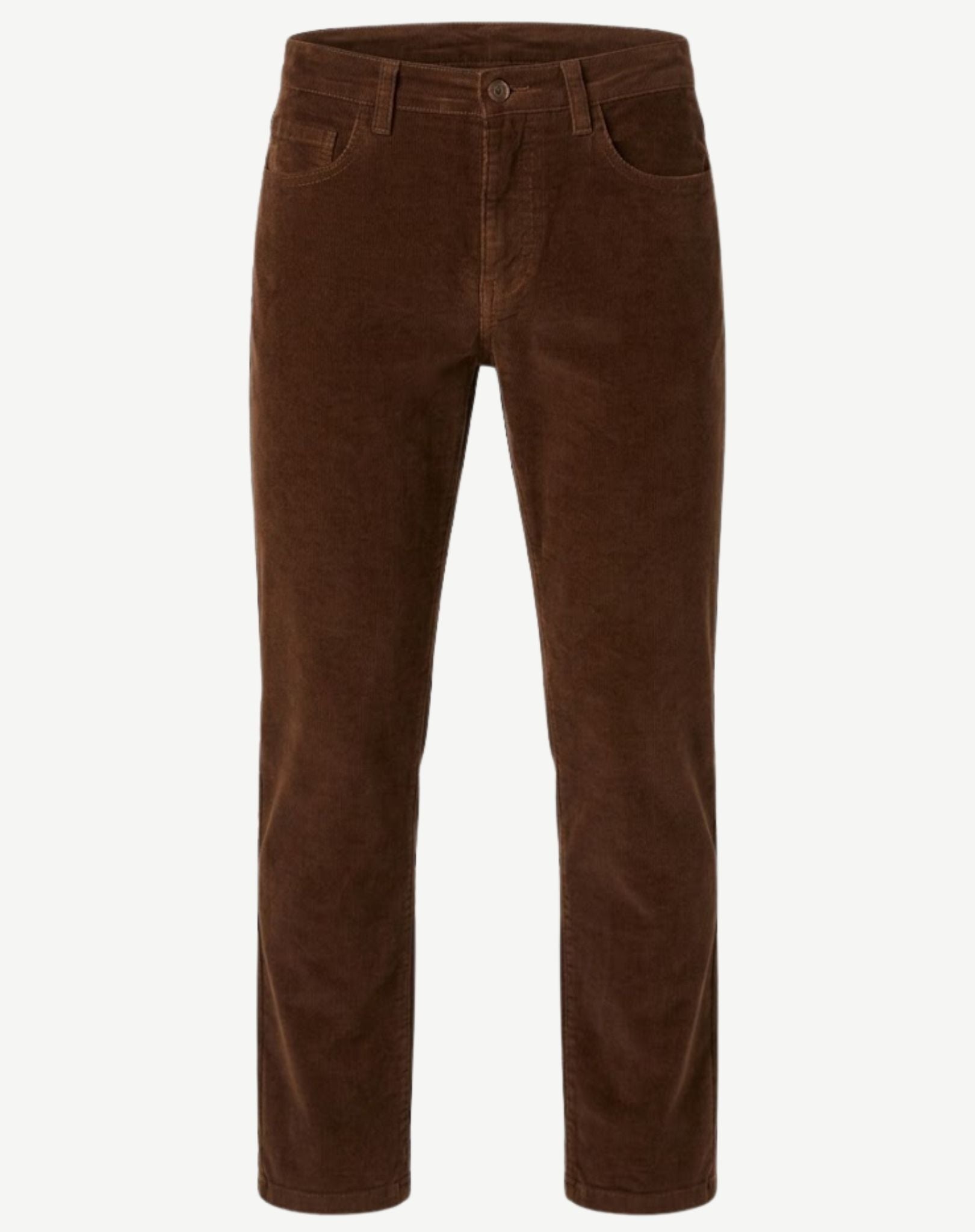 Dark Walnut 21W Stretch Cord Pants Corfu Jeans