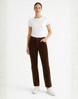 Dark Walnut 21W Stretch Cord Pants Corfu Jeans